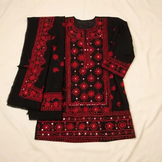 Embroidered balochi Outfit handmade